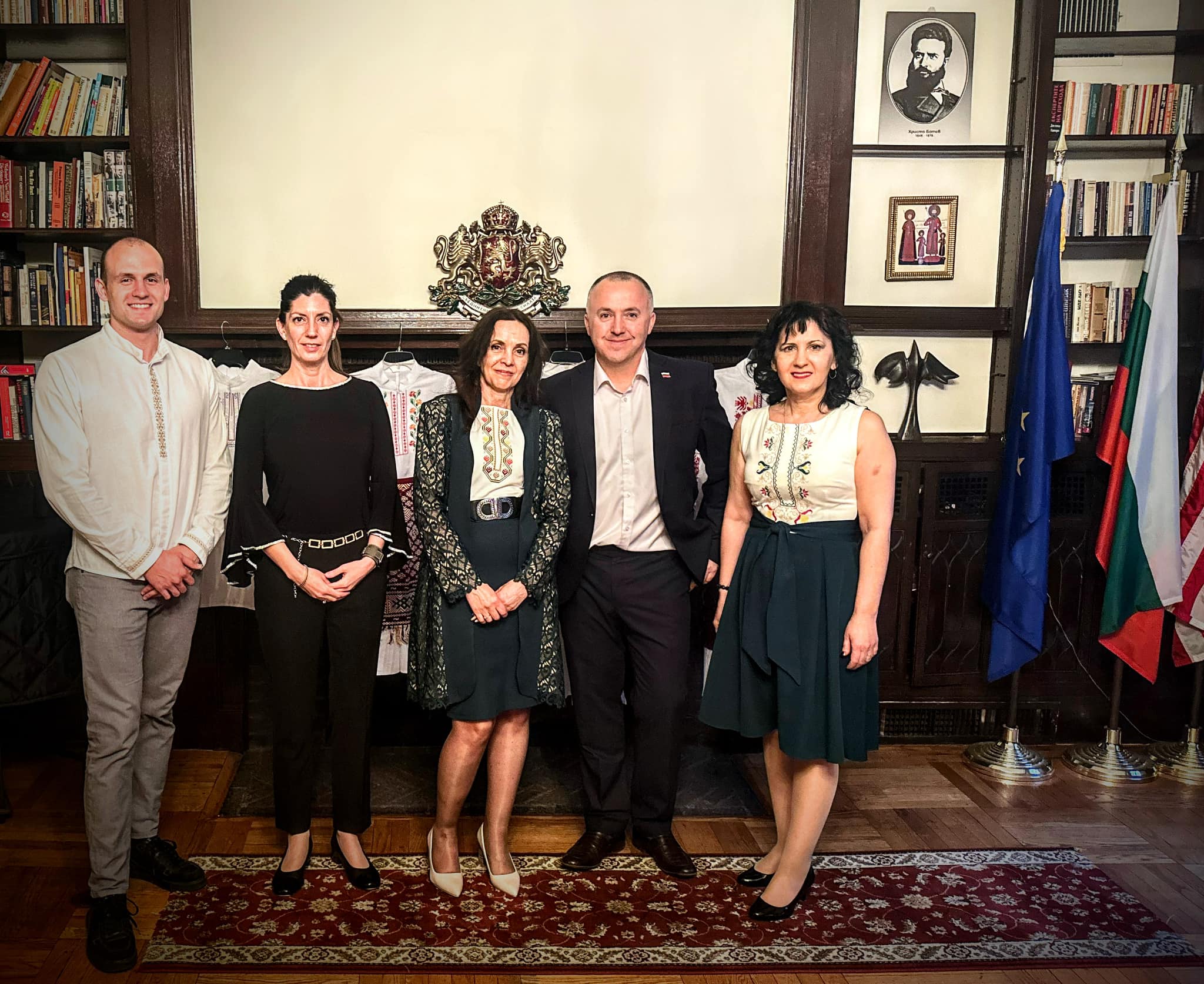 Fashion review of clothes with folk motifs at the Consulate General of Bulgaria in New York